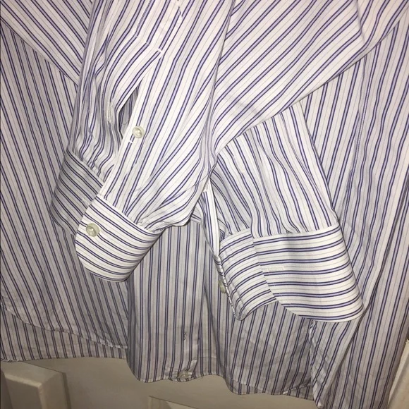 Luigi Borelli Stripped Button Down  17.15” x 34.5” EUC - Picture 5 of 7